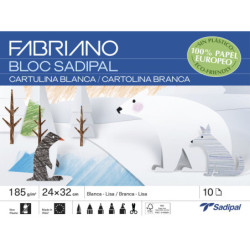 CUADERNO MANUALIDADES CARTULINA BLANCA - BLOC - 10 H. SADIPAL