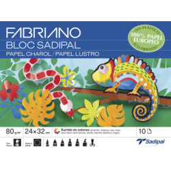 CUADERNO MANUALIDADES PAPEL CHAROL - BLOC - 10 H. SADIPAL