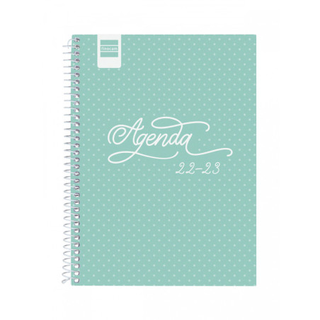 AGENDA ESPIRAL ESCOLAR FINOCAM22 COOL 1/4 SVH 22-23 TURQUESA+ 4º - 155X212 645040523