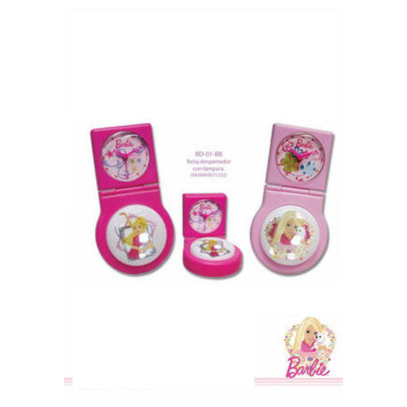 RELOJ CYP BARBIE DESPERTADOR C/LAMPARA RD-01-BB ^