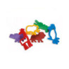 JUEGO JOVI PLASTILINA MOLDES ANIMALES SELVA BLISTER 6U REF 7J UNIDAD