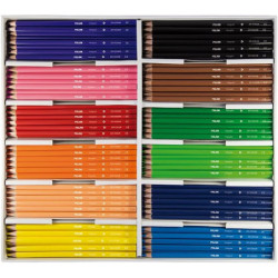 LAPICEROS COLOR SCHOOLPACK 288 UDS 12 COLORES TRIANGULARES MILAN