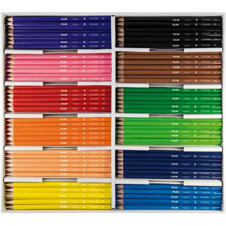 LAPICEROS COLOR SCHOOLPACK 288 UDS 12 COLORES TRIANGULARES MILAN