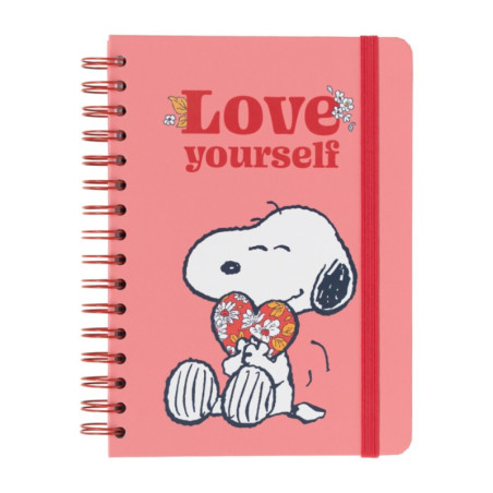 CUADERNO ESPIRAL WIRE-O SNOOPY LOVE YOURSELF CTFBA50042 UNIDAD ERIK