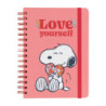 CUADERNO ESPIRAL WIRE-O SNOOPY LOVE YOURSELF CTFBA50042 UNIDAD ERIK