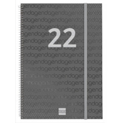 AGENDA ESPIRAL ANUAL YEAR E40 SV VERT. 2022 NEGRO+ FINOCAM22 742046022