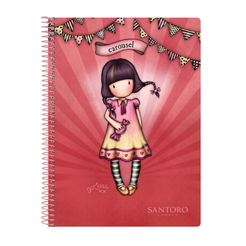 LIBRETA CUARTO 80 H. TAPAS DURAS GORJUSS™ FAIRGROUND "CAROUSEL" SAFTA23 ENERO 522216065