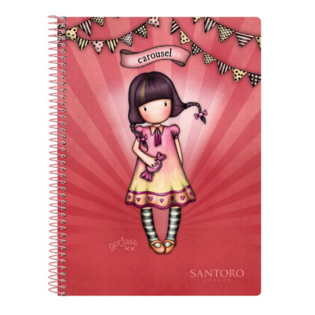 LIBRETA CUARTO 80 H. TAPAS DURAS GORJUSS™ FAIRGROUND "CAROUSEL" SAFTA23 ENERO 522216065