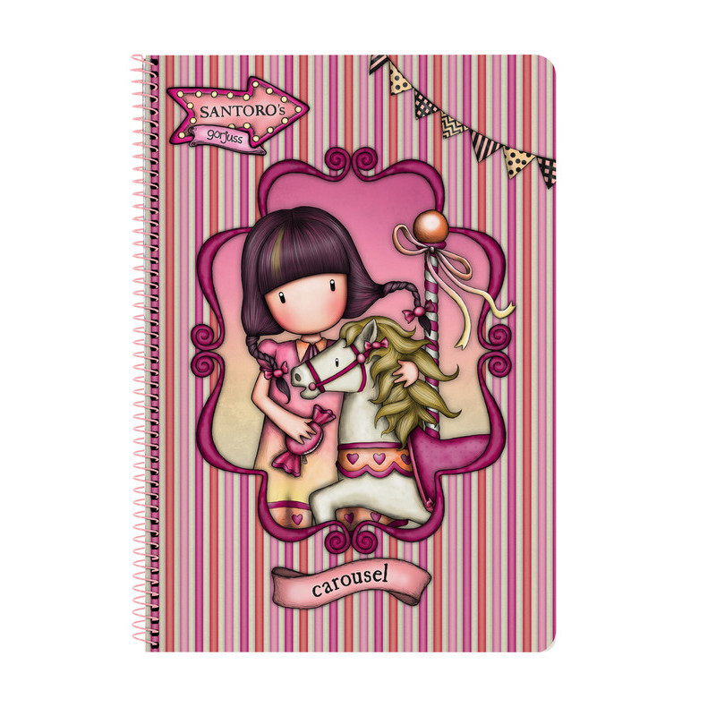 LIBRETA FOLIO 80 H. TAPAS DURAS GORJUSS™ FAIRGROUND "CAROUSEL" SAFTA23 ENERO 522216066