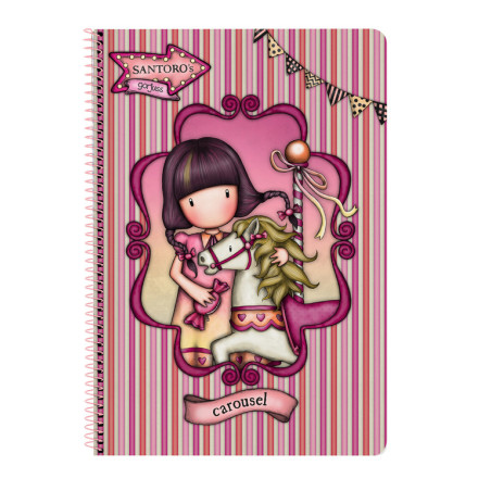 LIBRETA FOLIO 80 H. TAPAS DURAS GORJUSS™ FAIRGROUND "CAROUSEL" SAFTA23 ENERO 522216066