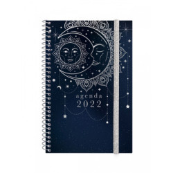 AGENDA ESPIRAL ANUAL DESIGN COL.E5 SV 2022 MOON+ FINOCAM22 742212422
