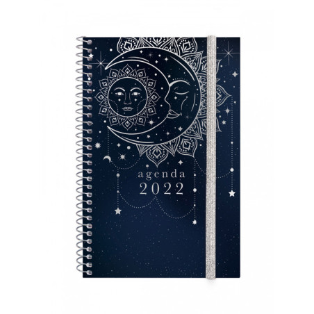AGENDA ESPIRAL ANUAL DESIGN COL.E5 SV 2022 MOON+ FINOCAM22 742212422