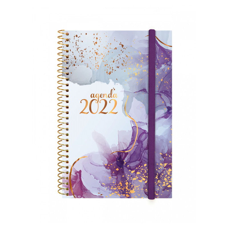 AGENDA ESPIRAL ANUAL DESIGN COL.E5 SV 2022 GOLDY+ FINOCAM22 742212622