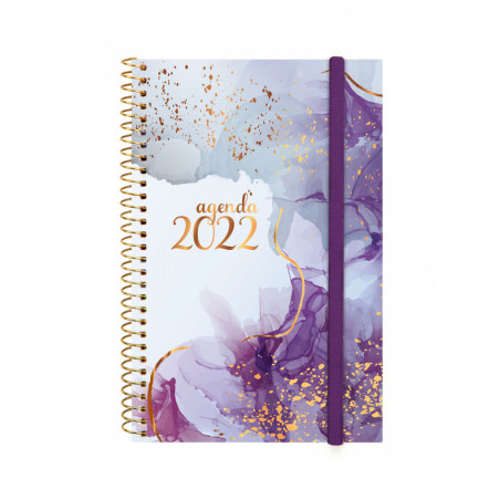 AGENDA ESPIRAL ANUAL DESIGN COL.E5 SV 2022 GOLDY+ FINOCAM22 742212622