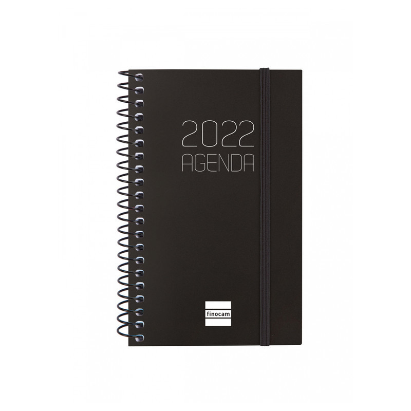 AGENDA ESPIRAL ANUAL OPAQUE E3 SV 2022 NEGRO+ FINOCAM22 742716022