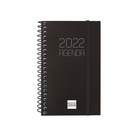 AGENDA ESPIRAL ANUAL OPAQUE E3 SV 2022 NEGRO+ FINOCAM22 742716022