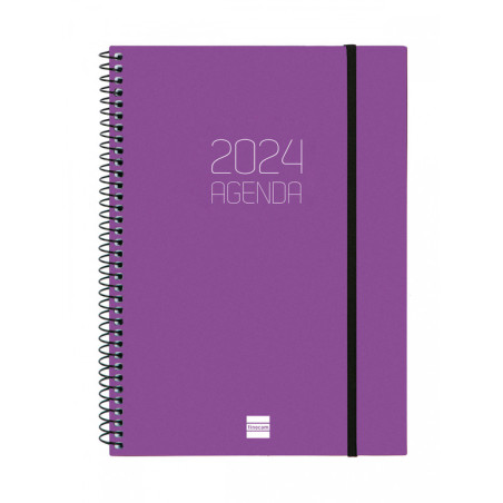 AGENDA ANUAL FINOCAM24 OPAQUE E10 SVH 2024 MORADO+ E10 155*212 742762724