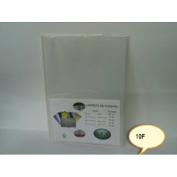CARPETA ESCAPARATE FL MULTIPLAST 10F TRANSPARENTE BLANCO 9007 DISPLAST