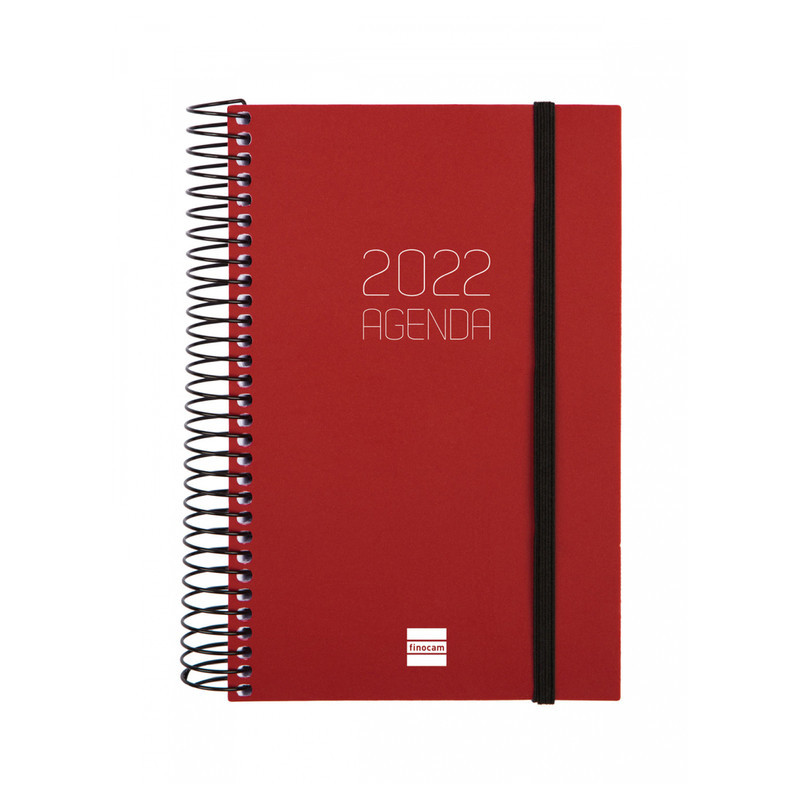 AGENDA ESPIRAL ANUAL OPAQUE E5 1DP 2022 BURDEOS+ FINOCAM22 742907422