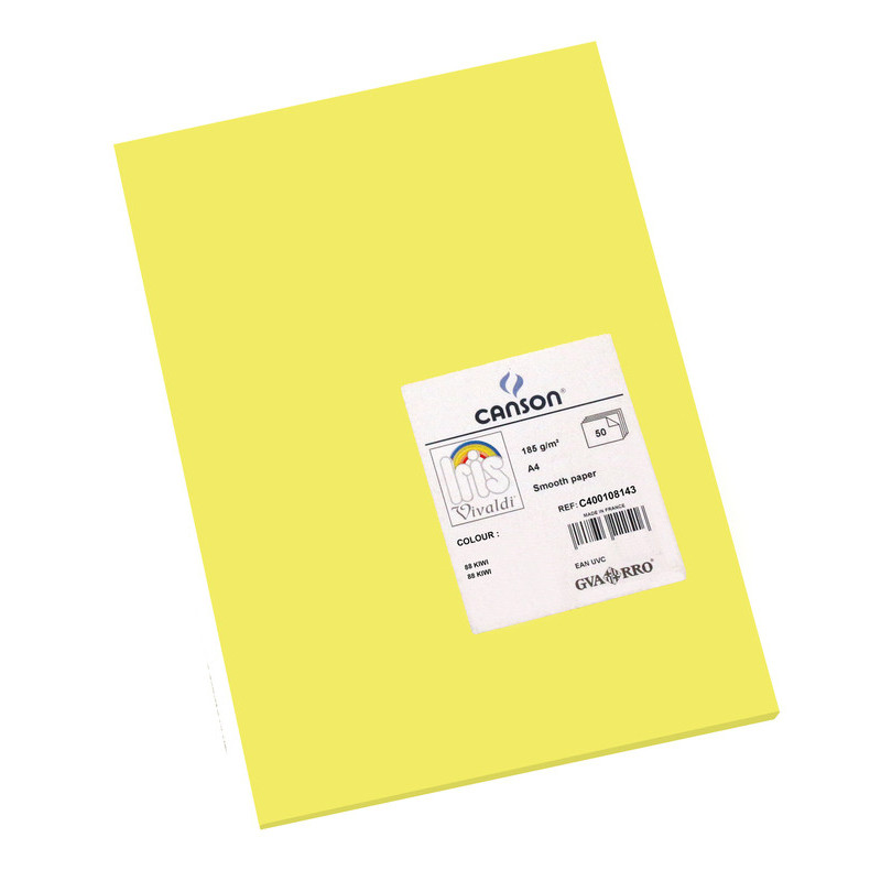 CARTULINA CANSON GUARRO IRIS A-4 KIWI 88 PTE 50U 400108143