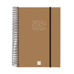 AGENDA ANUAL FINOCAM24 OPAQUE E10 1DP 2024 MARRON+ E10 155*212 742914024