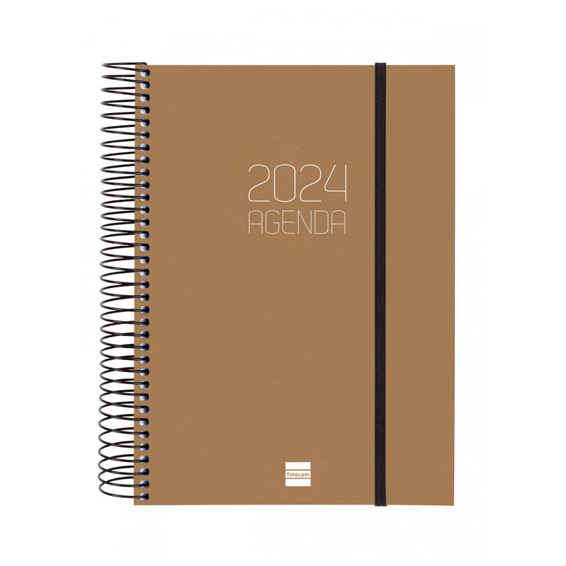 AGENDA ANUAL FINOCAM24 OPAQUE E10 1DP 2024 MARRON+ E10 155*212 742914024