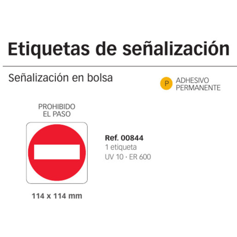LETRERO APLI SEÑALIZACION ADHESIVO PROHIBIDO EL PASO 844