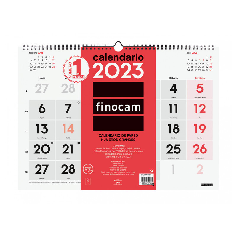 CALENDARIO PARED N.GRANDES L 2023+ L - 430*310 780010023 FINOCAM23