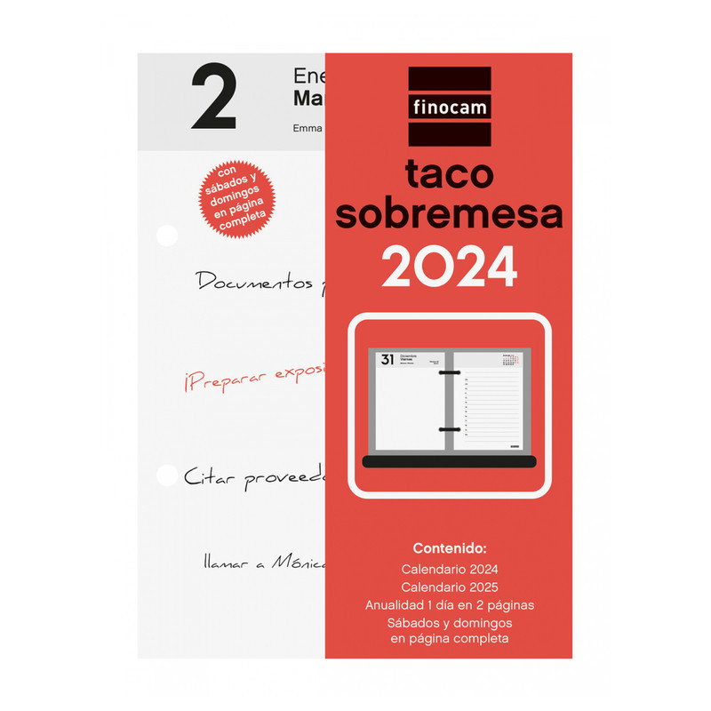 CALENDARIO ANUAL FINOCAM24 TACO SOBREMESA 2024+ 85*120 780280024