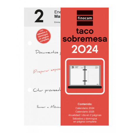 CALENDARIO ANUAL FINOCAM24 TACO SOBREMESA 2024+ 85*120 780280024