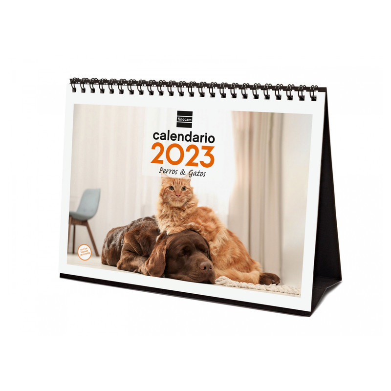 CALENDARIO SOBREMESA 2023 PERROS Y GATOS+ S - 210*150 780323923 FINOCAM23