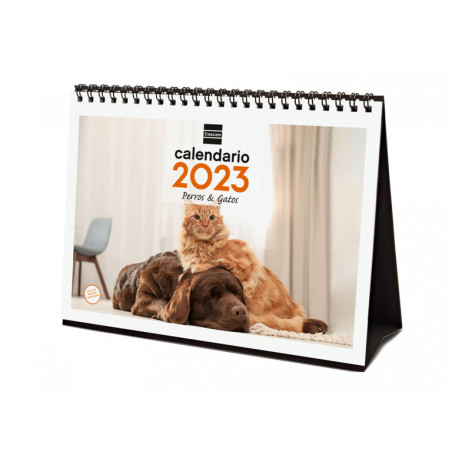 CALENDARIO SOBREMESA 2023 PERROS Y GATOS+ S - 210*150 780323923 FINOCAM23