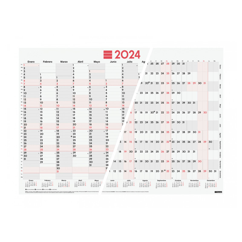 CALENDARIO ANUAL FINOCAM24 POSTER PLANIFICADOR MIXTO 2024+ 680*485 780360024