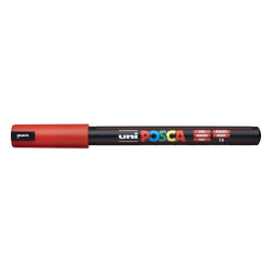 MARCADOR UNI-BALL POSCA PC-1MR PUNTA EXTRA FINA 0,7MM ROJO -15-