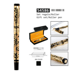 ROTULADOR PERONA METAL GRABADO ORO DRAGON C/ESTUCHE 54586