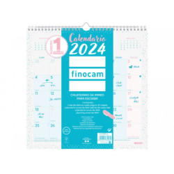 CALENDARIO ANUAL FINOCAM24 PARED CHIC ES 2024 TURQ.+  300*300 787005824
