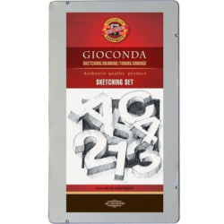 LAPIZ KOH-I-NOOR CAJA METAL 8 PIEZAS SKETCHING SET LAPIZ Y BARRAS GRAFITO 8892 MCH