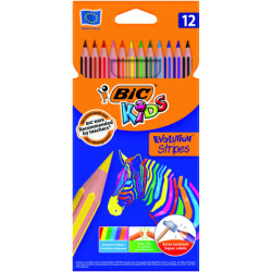 LAPICEROS COLOR EVOLUTION STRIPES 12U BIC