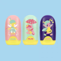 SACAPUNTAS MILAN AFILA BORRA CAPSULE OVAL FAIRY TALE C/16U 4701116FR