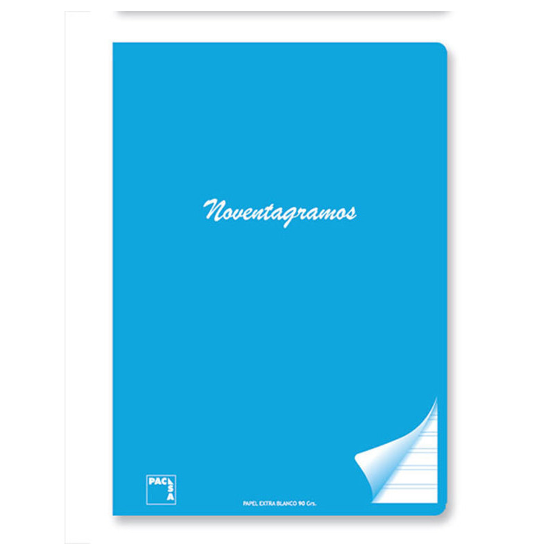 LIBRETA PACSA NOVENTAGRAMOS FOLIO 48H CUADROS 4*4 AZUL 20037 ^