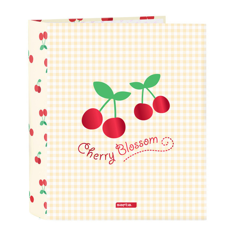 CARPETA F. 4 ANILLAS 35MM LOMO ANCHO SAFTA "CHERRY" SAFTA23 ENERO 542228657