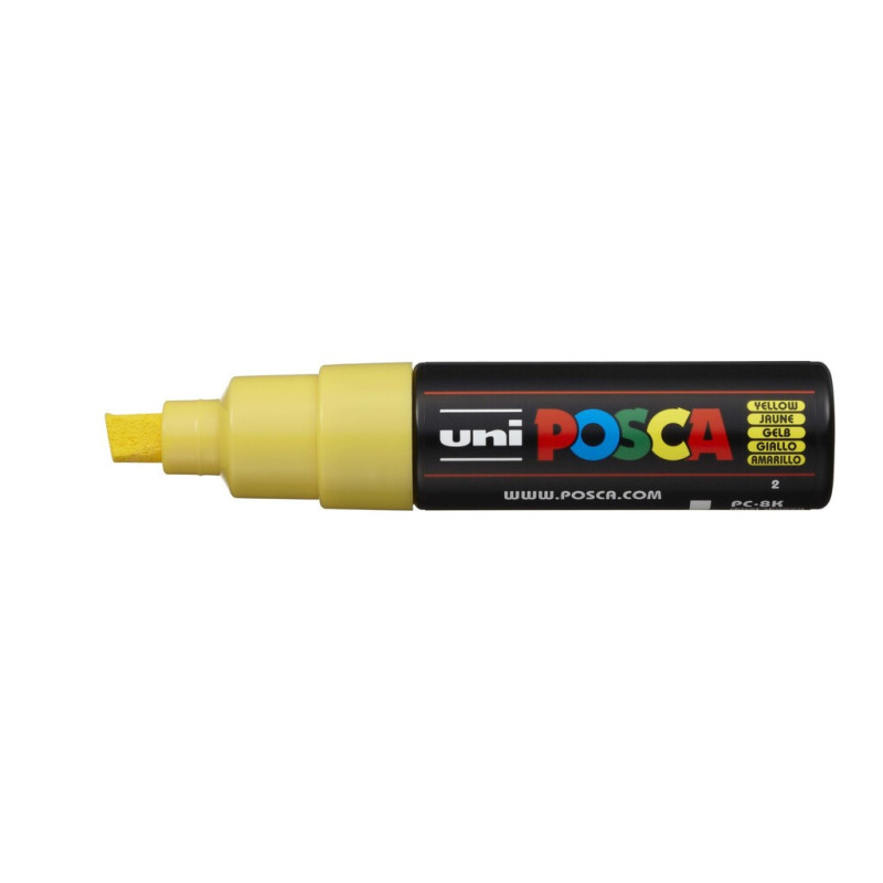 MARCADOR UNI-BALL POSCA PC-8K BISEL GRUESO 8MM AMARILLO -2-