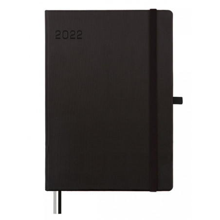 AGENDA ENCUADERNADA ANUAL TEXTURA MA5 SVV 2022 NEGRO+ FINOCAM22 882226022
