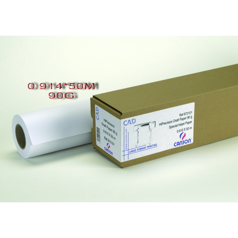 PAPEL PLOTER CANSON STANDARD ROLLO 0.914*50M 90G 0062207 ^