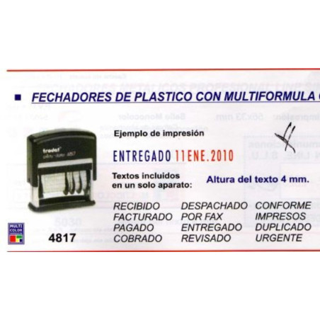 FECHADOR PRINTY 4817 P2 4MM FORMULA MULTIPLE FRAMUN