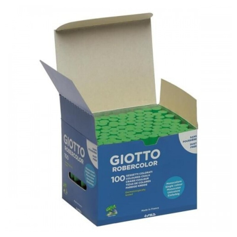 TIZA ROBERCOLOR ANTIPOLVO COLOR C/100U VERDE GRANEL FILA F539604