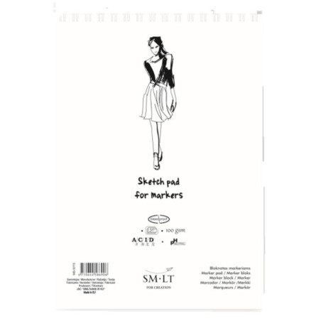 BLOC DIBUJO ESBOZO BLANCO PARA MARCADORES A-5 40H 100G 5MB-40TS PRECISION