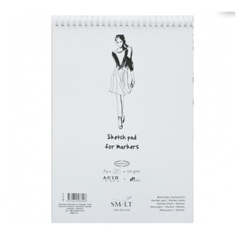 BLOC DIBUJO ESBOZO BLANCO PARA MARCADORES A-4 50H 100G MB-50TS PRECISION