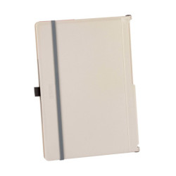 CARPETA PINZA A4 APLI PLEGABLE PLASTICO ABS BLANCO C/SOPORTE PARA BOLIGRAFO 19646 UNIDAD