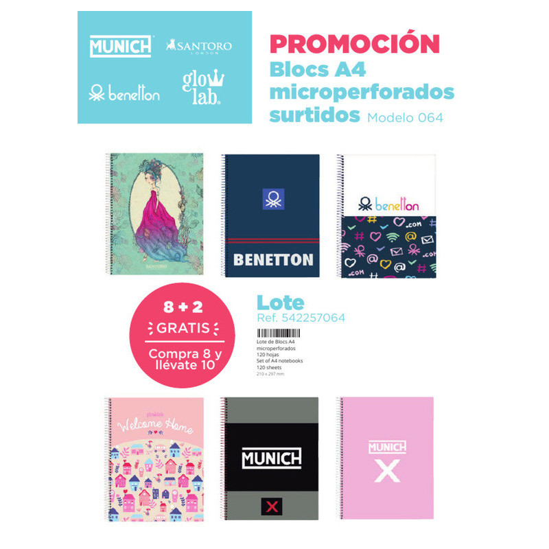 LOTE BLOC A4 MICRO120 H SURTIDOS SAFTA22 VAC 542257064